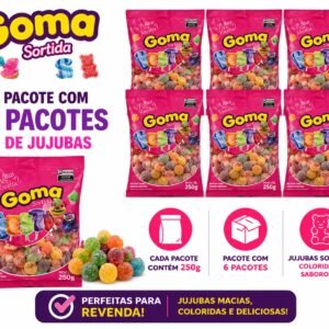 jujubas pacote com 6 und